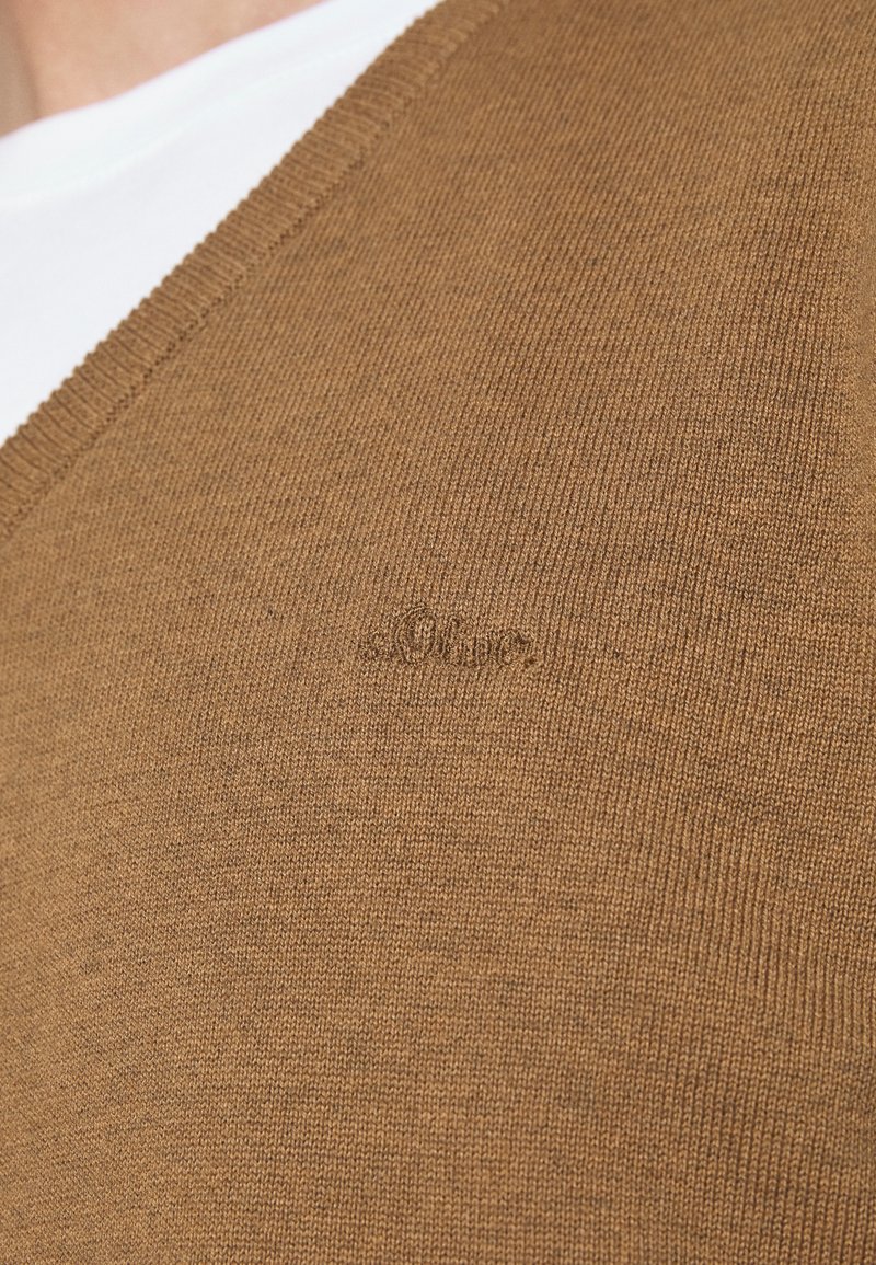 Herren Strickjacken | s.Oliver Strickpullover brown melange/braun - VM45116 Herren Strickjacken | s.Oliver Strickpullover brown melange/braun - VM45116