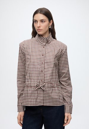 ONLY, ONLKEERY HIGHNECK TIE  - Chemisier - cappuccino/cloud dancer