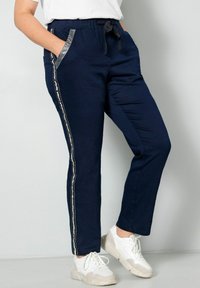 MIAMODA EDLER SEITENSTREIFEN, ELASTIKBUND - Trainingsbroek - navy blue