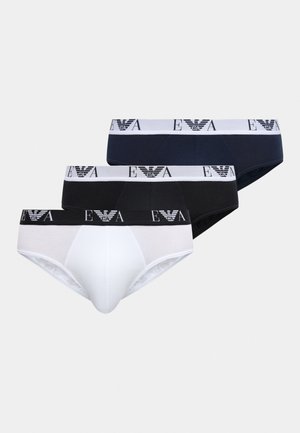 Emporio Armani PARTE BASSA BRIEF 3 PACK - Σλιπ - white/blue/black