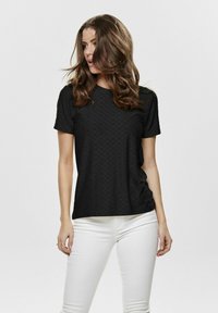 JDY 2ER-SET KURZARM RUNDHALS - T-Shirt basic - schwarz/orange
