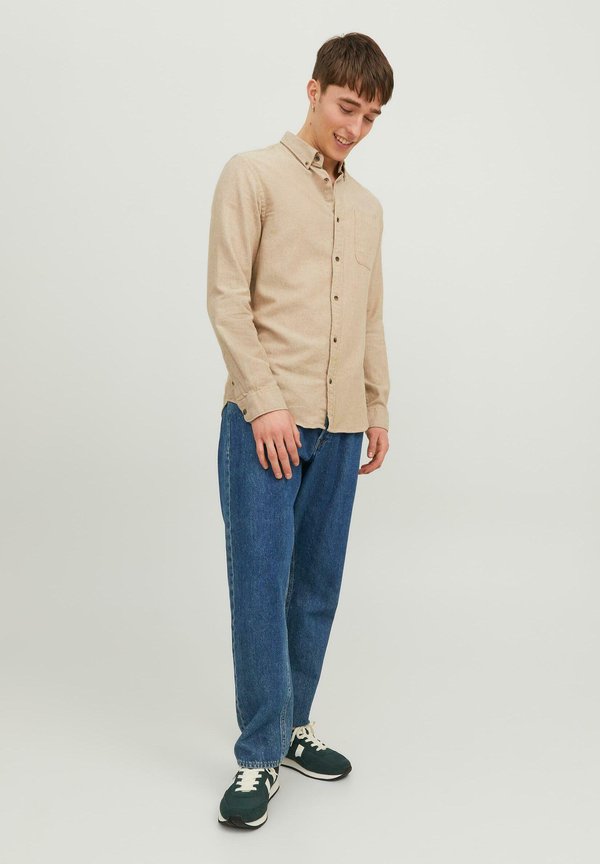 JJECLASSIC MELANGE LS SN - Shirt - oatmeal4