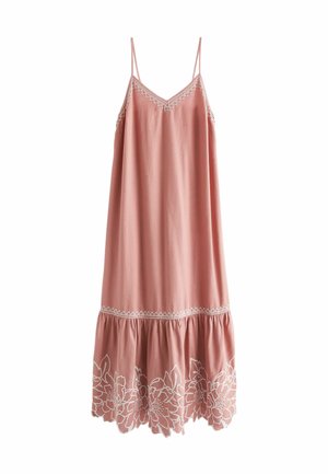 EMBROIDERED STRAPPY REGULAR FIT - Maxiklänning - pink white