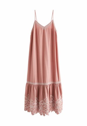 Next EMBROIDERED STRAPPY REGULAR FIT - Maxikleid - pink white