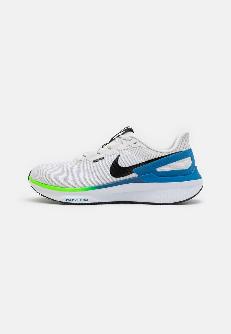 Nike Performance STRUCTURE 25 - Løpesko for vei - white/black/platinum tint/star blue/green strike