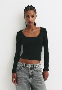 ROUND NECK  - Hosszú ujjú felső - black