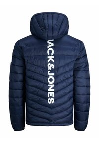 Jack & Jones JJEHERO PUFFER HOOD - Vinterjakker - navy blazer