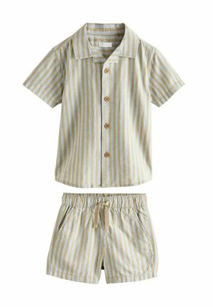 Next REGULAR FIT - SHORT SLEEVE STRIPE SET - Šorti - green grey