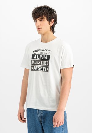 Alpha Industries, ALPHA INDUSTRIES MEN - T-SHIRTS ARMY PROPERTY T-SHIRT - Print T-shirt - white