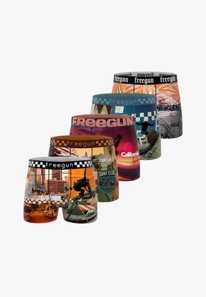 Freegun, 5 PACK PRINTED - Boxers - bleu orange rose blanc