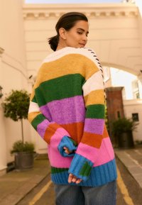 Next SOFT TOUCH BRIGHT STRIPE STITCH  - REGULAR FIT - Pullover - rainbow