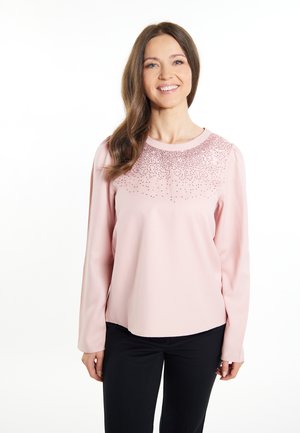 Langærmet T-shirt - rosa champagner