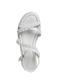 Marco Tozzi SANDALETTE - Wedge sandals - lt grey comb