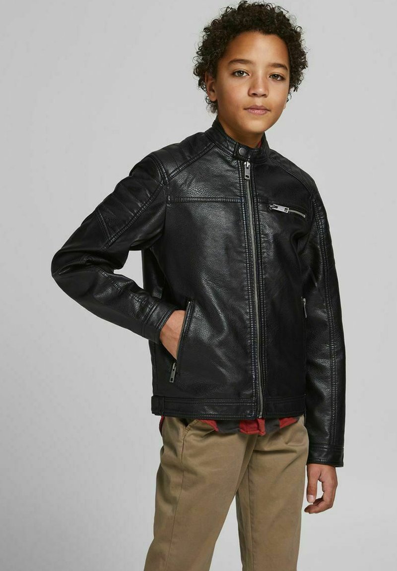 Jack & Jones JJEROCKY - Bunda z umělé kůže - black