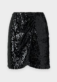 PCROME SEQUINS SKIRT - Mini skirt - black