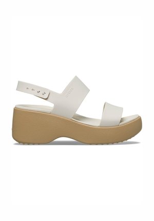 Sandalen met plateauzool - frappé cashew