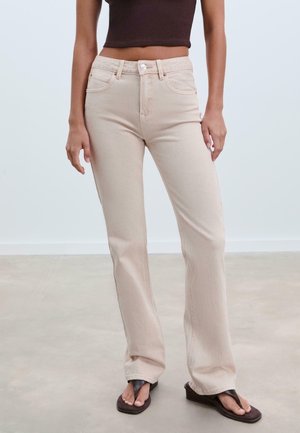 Stradivarius STRAIGHT - Jeans a sigaretta - mottled beige