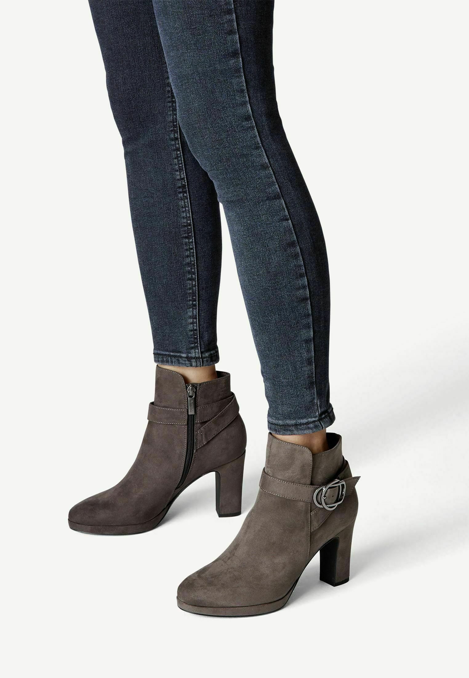 Tamaris Enkellaarsjes met hoge hak - graphite/Grijs - Zalando.nl