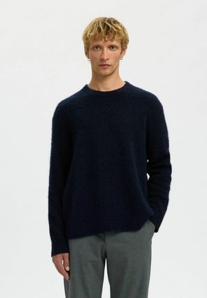 SLHRAI BRUSHED RELAXED CREW NECK - Džemperis - sky captain