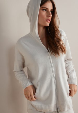 AUS ULTRASOFT MIT KAPUZE - Kofta - elfenbein - 8644 - light alabaster