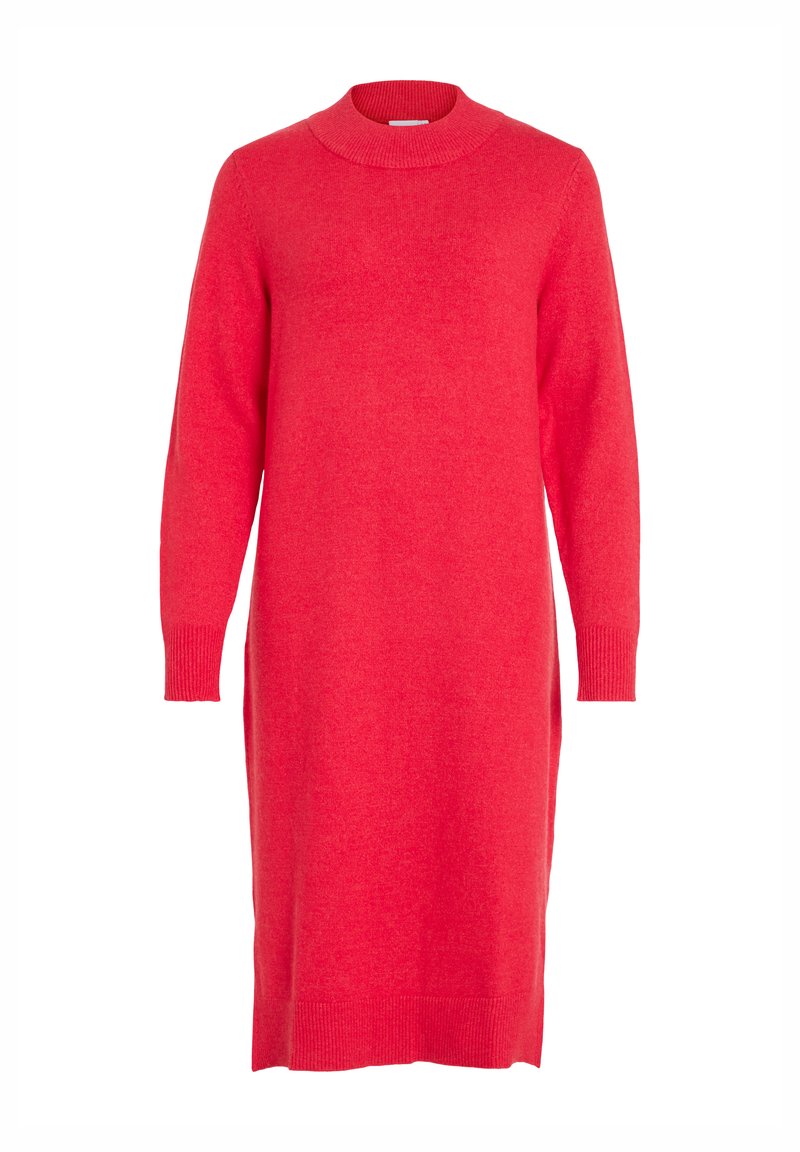 Vila Gebreide jurk donkerrood