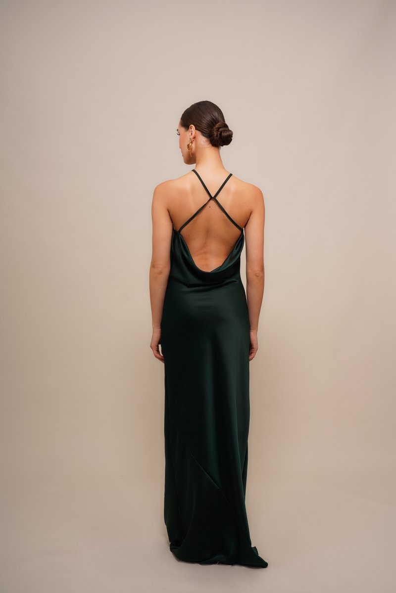 WAL G. IVY BACKLESS MAXI - Occasion wear - Black/green