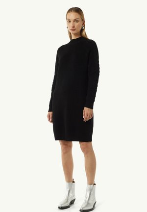 comma casual identity MIT MUSTERSTRUKTUR - Freizeitkleid - schwarz