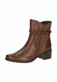 Caprice Botines camperos - cognac comb