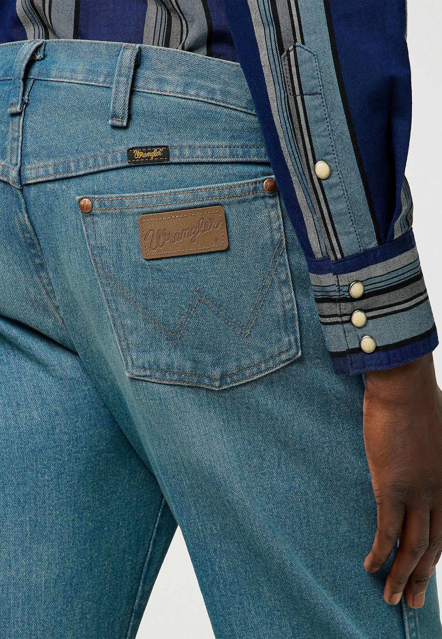 Wrangler 13MWZ - Straight leg jeans - iron forge/grey denim