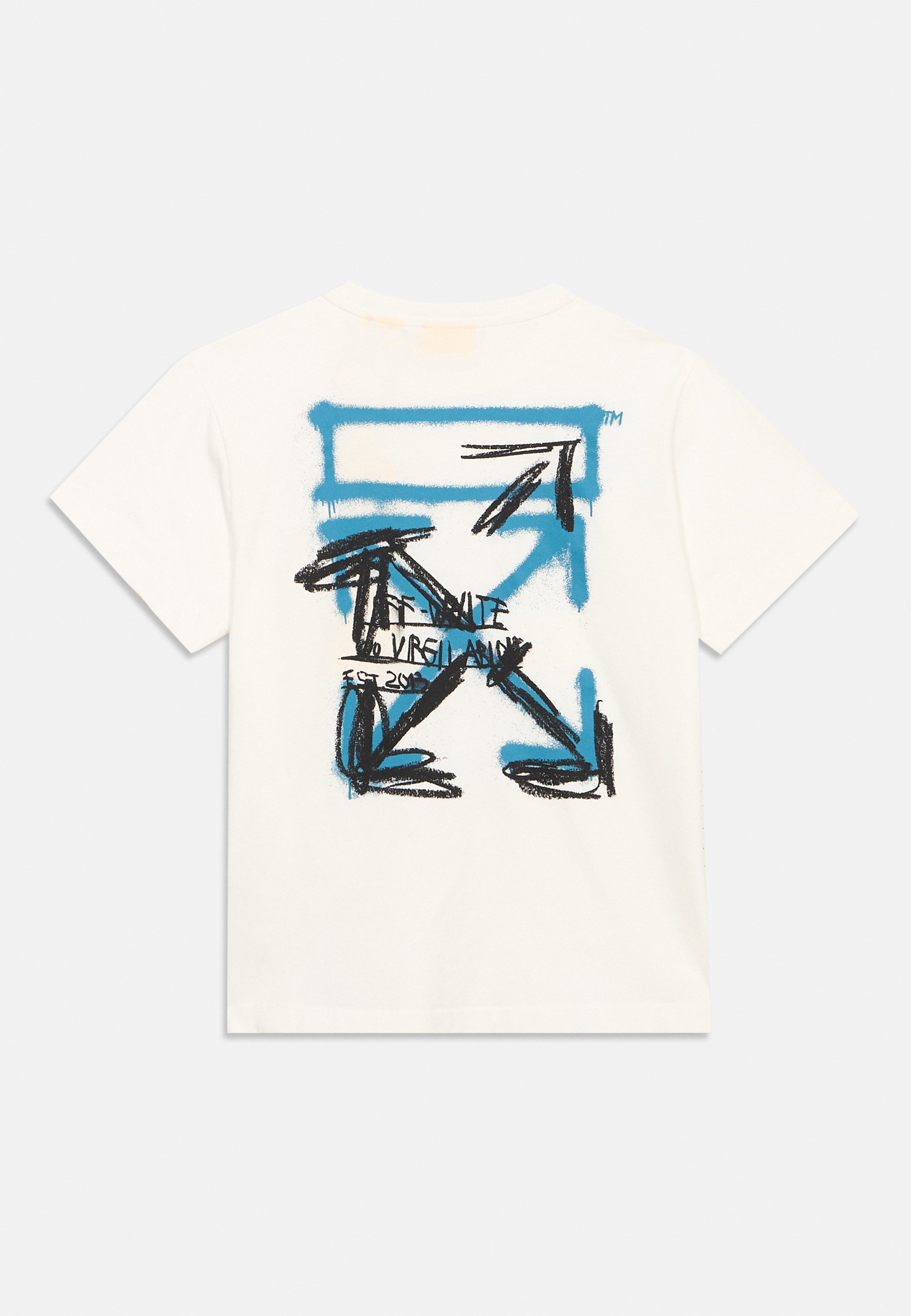 OFF-WHITE ARROW SPRAY TEE UNISEX - T-shirt print - white/wit