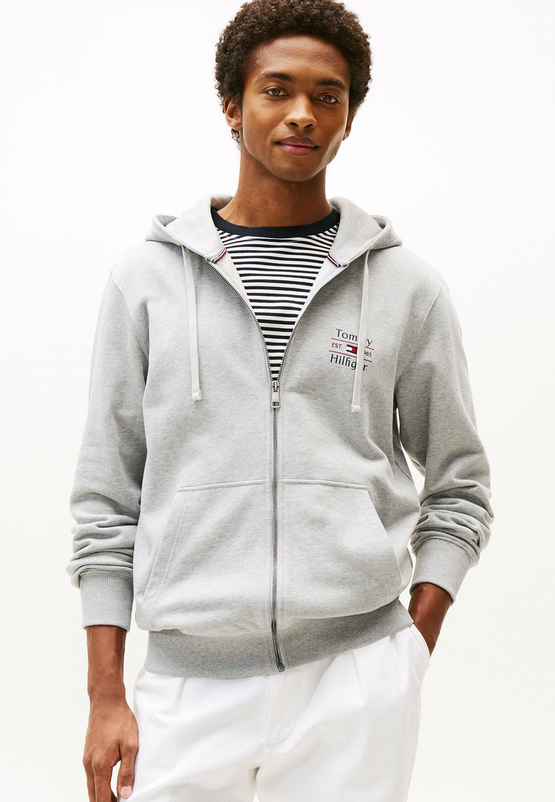 Tommy Hilfiger - Sweatjakke - light grey heather, Forstør