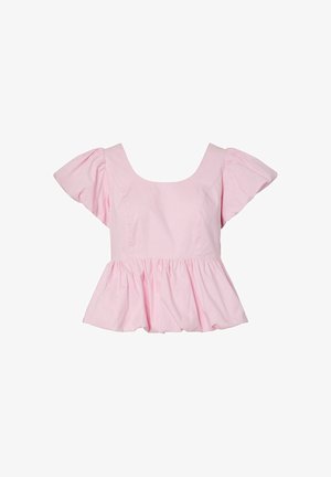 YAS, OBERTEIL YASNILLE BUBBLE HEM - Blouse - pink lady