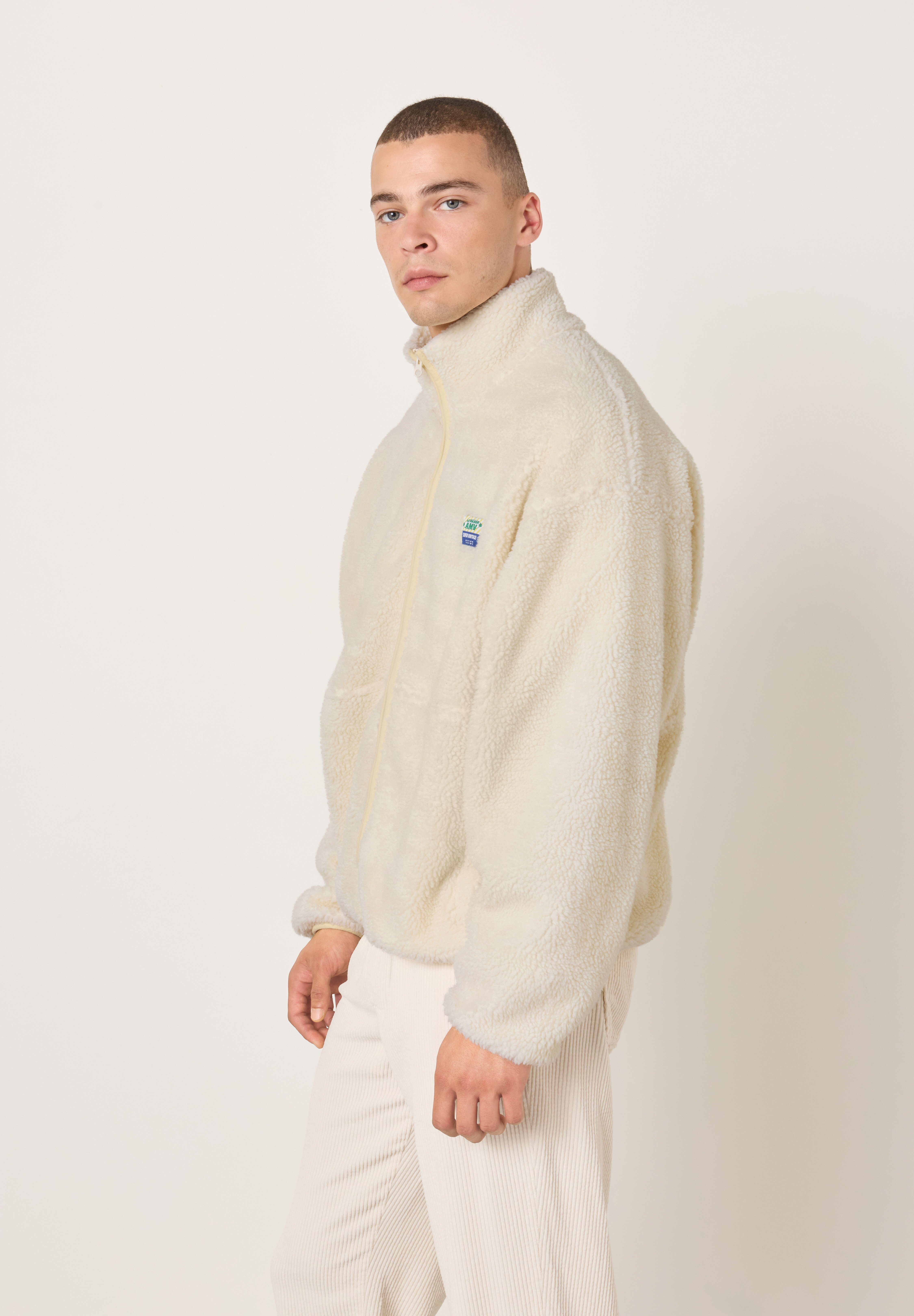 American Vintage HOKTOWN - Fleece jacket - ecru/off-white - Zalando