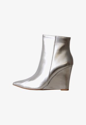 JOIA PARIS, BOTTINES À TALON ZIP JOIA - Støvletter - argent