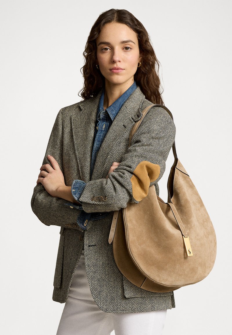 Polo Ralph Lauren - POLO ID SUEDE LARGE SHOULDER BAG - Cabas - clay, Agrandir