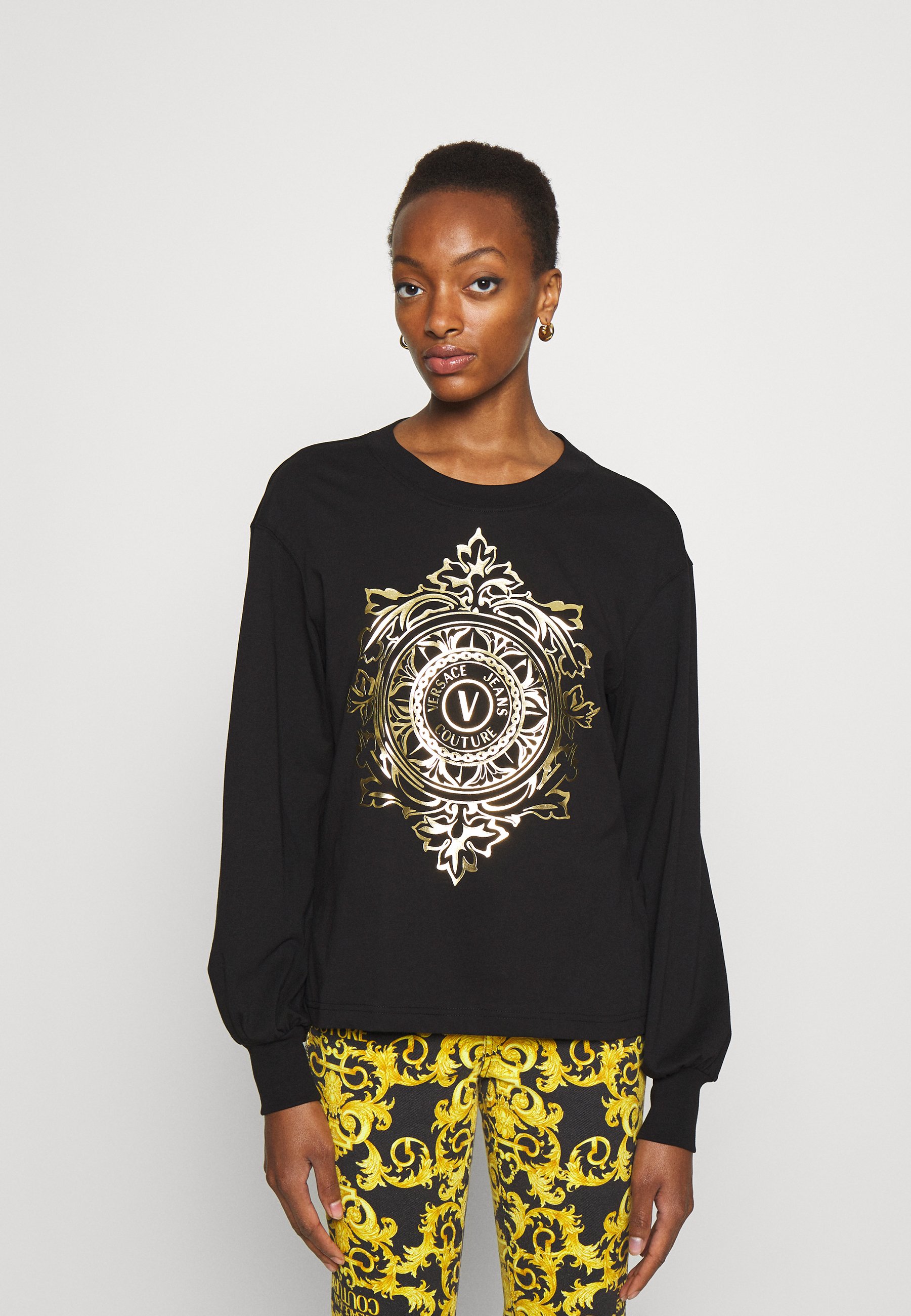 Versace Jeans Couture Maglietta a manica lunga - black/nero - Zalando.it