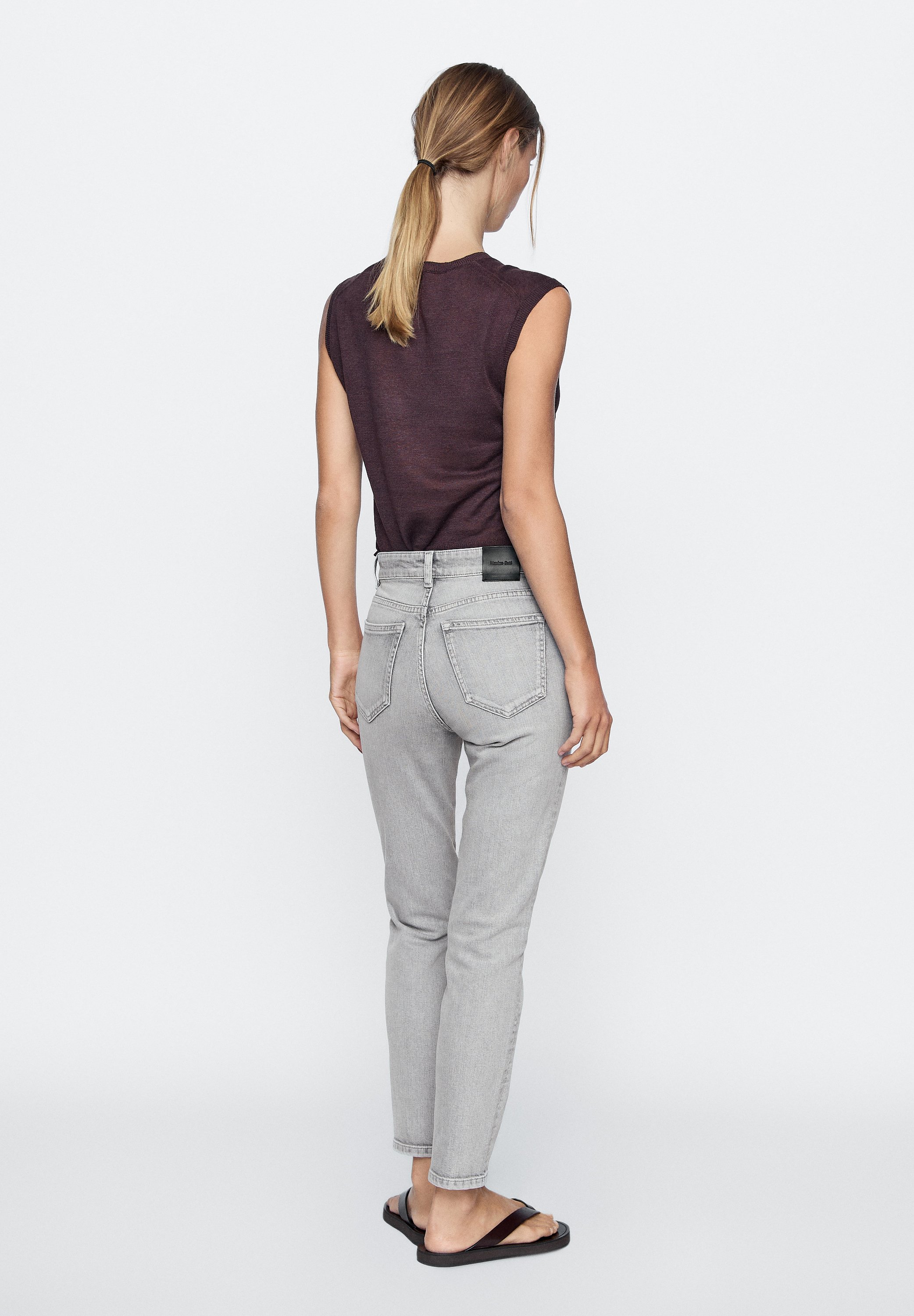 ★ Massimo Dutti★ Slim fit mid rise denim pants 0506071925 Massimo Dutti MID-RISE SLIM FIT - Slim fit jeans - light