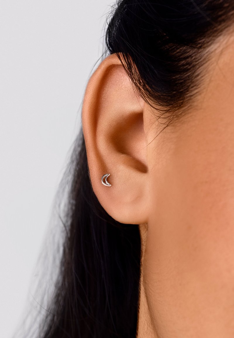 Singularu MOON SHAPE - Pendiente individual - plata color