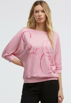 Soccx, SOCCX BASIC SWEATSHIRT MIT VERKÜRZTEN ÄRMELN UND ARTWORK - Sweatshirt - pink blush