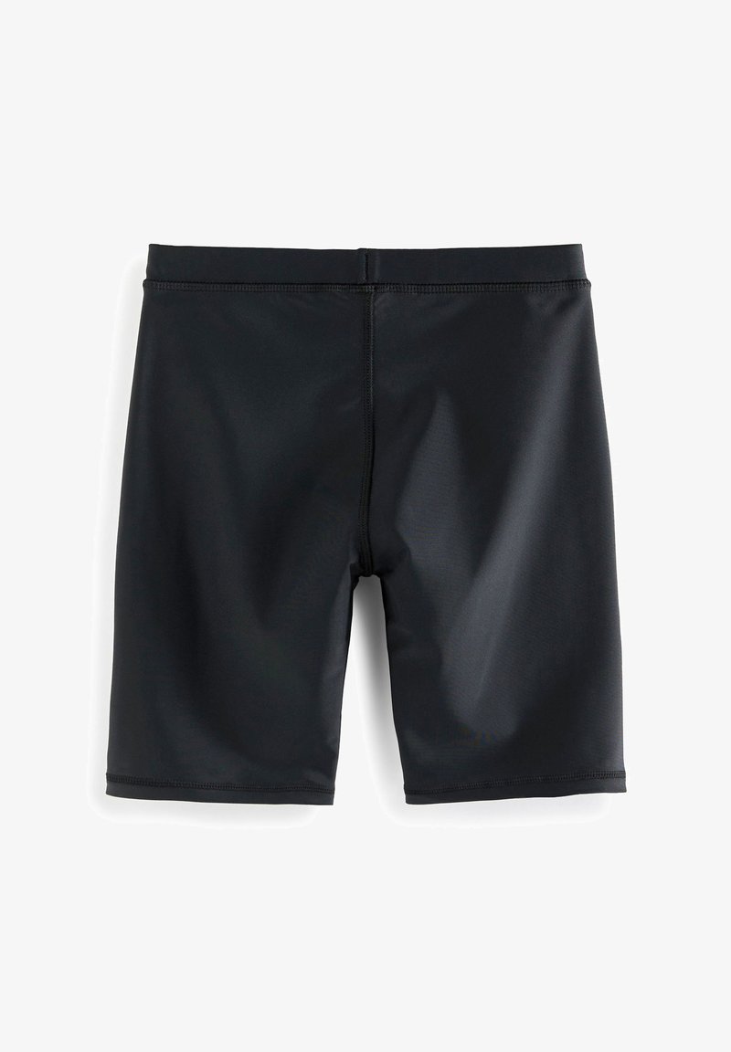 Costume da bagno neri realizzati in un tessuto liscio ed elasticizzato. Presentano un elastico in vita e cuciture piatte per comfort e durata.