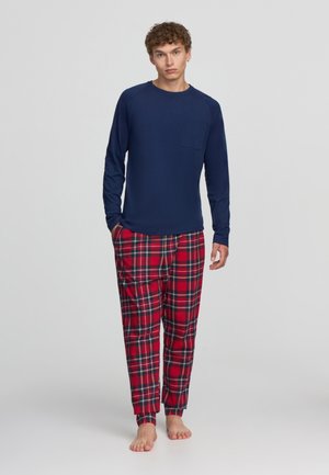 CON A QUADRI SET - Pigiama - blu navy