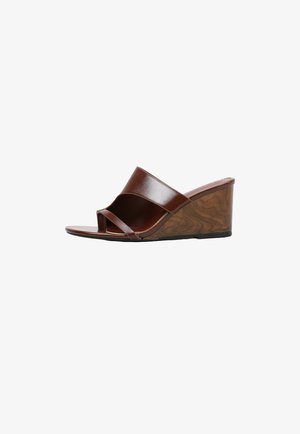 HUNE, MAGNETIC - Sandalias de cuña - brown