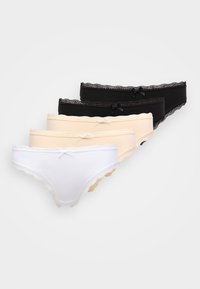 ESSENTIAL THONG 5 PACK - Tanga - black/beige/white