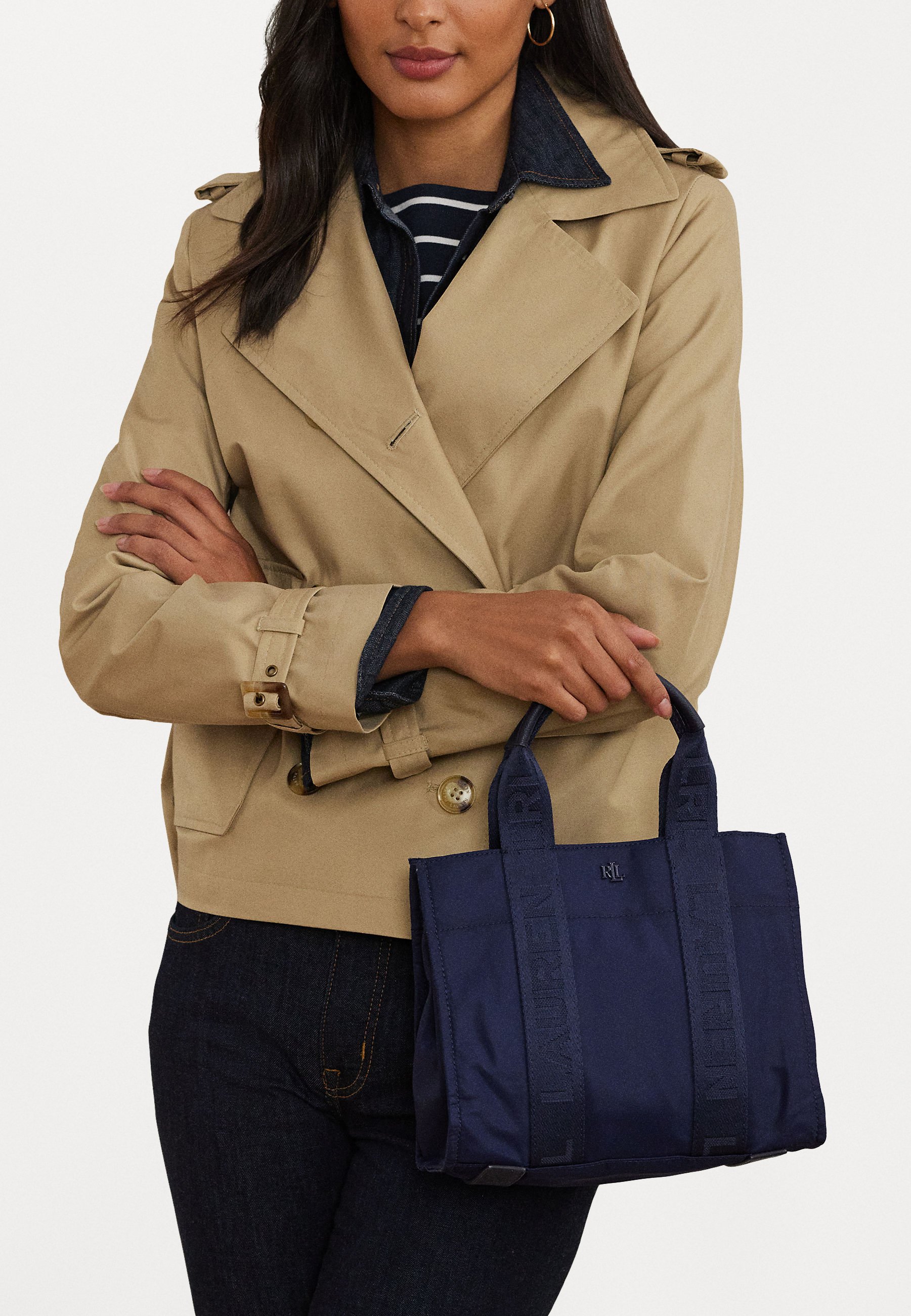 Nylon zip tote ナイロントート Ralph Lauren Lauren Ralph Lauren Stevie Nylon Top Zip Tote Bag | Dillard's