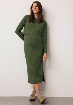 REGULAR FIT - Jerseykleid - khaki green