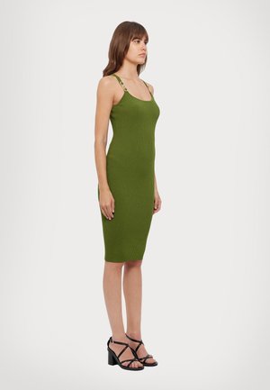 MICHAEL Michael Kors EMPIRE MIDI TANK  - Pletené šaty - evergreen