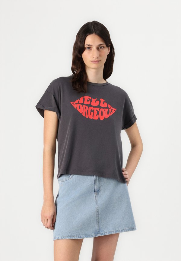 NMBOHDI GABY - Print T-shirt - obsidian4