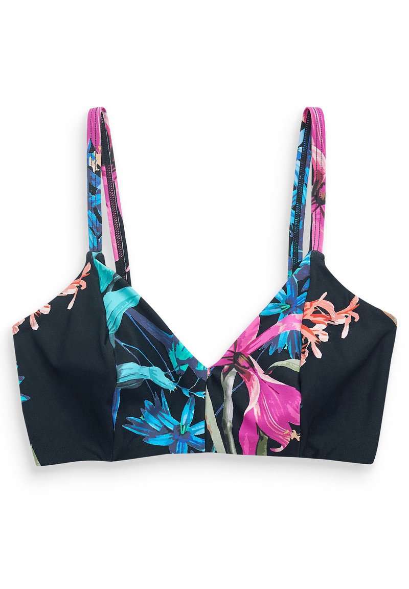 Next DD+ NON PAD WIRED BIKINI TOP Haut de bikini navy blue floral