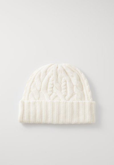 Polo Ralph Lauren CABLE-KNIT WOOL-CASHMERE BEANIE UNISEX - Gorro - full cream