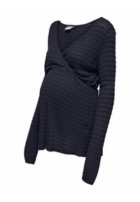 ONLY MATERNITY NORMAL GESCHNITTEN V-AUSSCHNITT  - Maglione - night sky